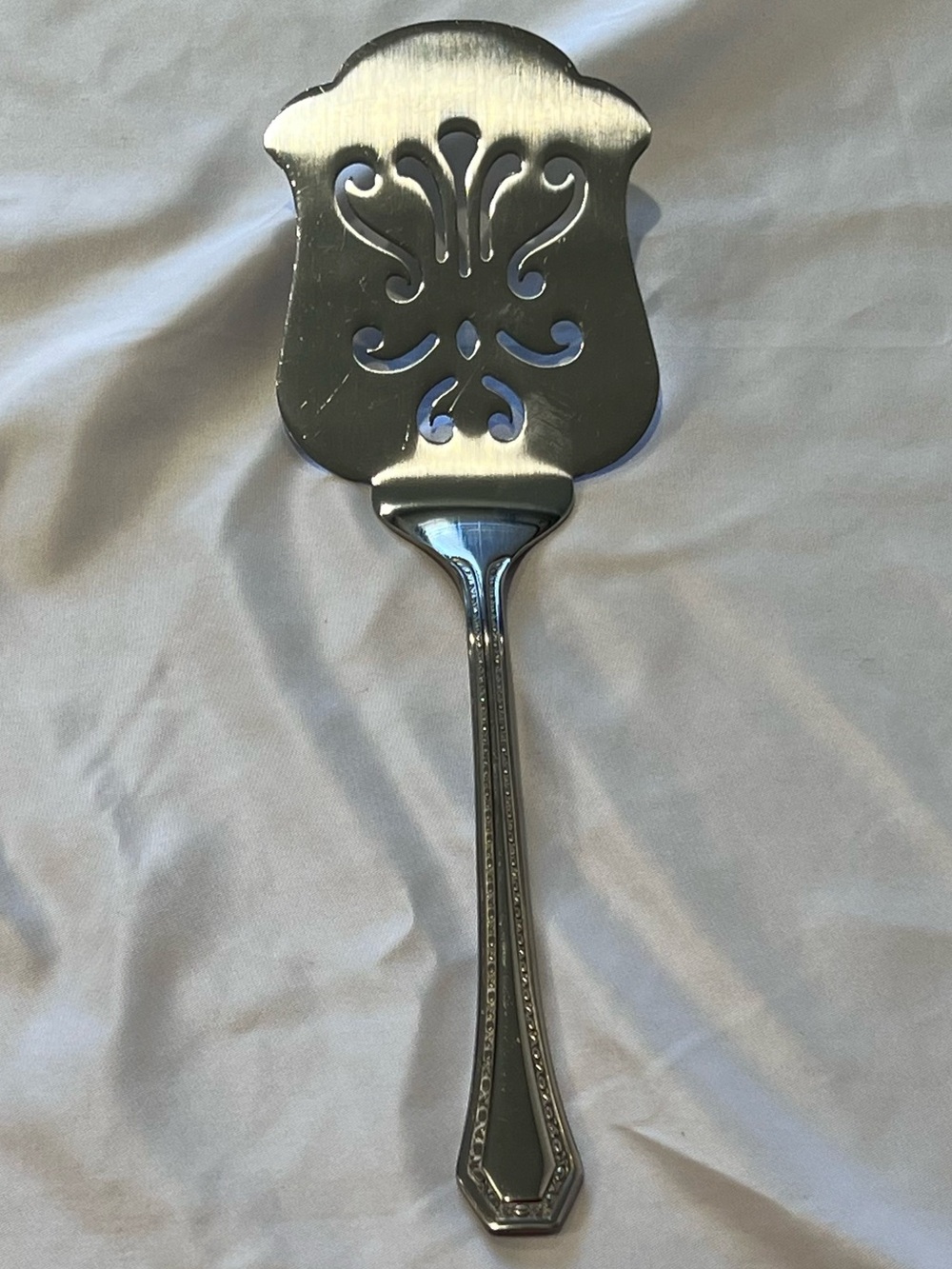 Reed & Barton Copley Stainless Pierced Pie Server Cake Serving Utensil